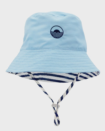 Feather 4 Arrow - Suns Out Reversible Bucket Hat - Glacial Blue