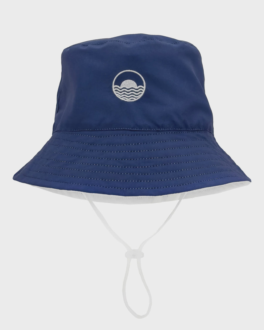 Feather 4 Arrow - Suns Out Reversible Bucket Hat - Dark Blue