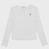 Feather 4 Arrow - Hannah Long Sleeve Rib Top - Ivory