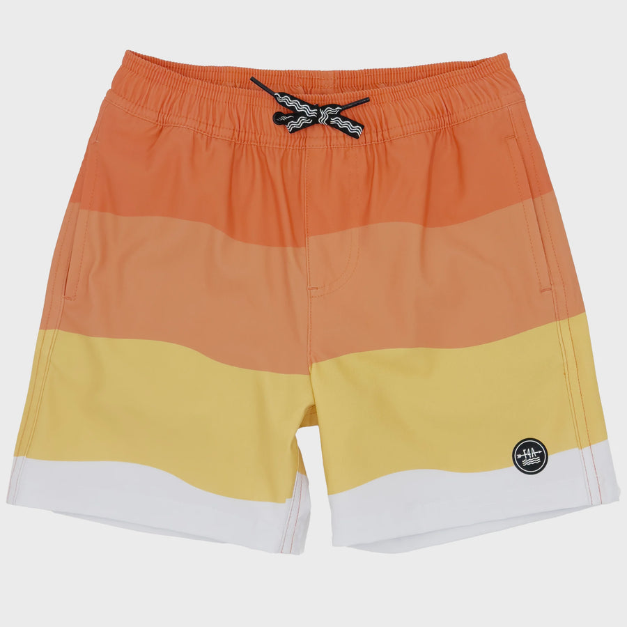 Feather 4 Arrow - Wave Striped Lined Volley Trunk - Melon