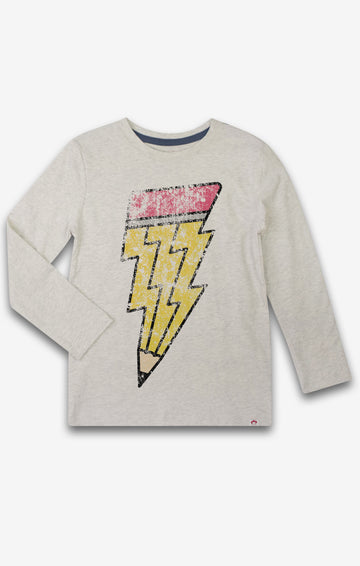 Appaman - Graphic Long Sleeve Tee  - Cloud Heather