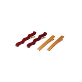 Rylee & Cru - Wavy Clip Set - Burgundy, Golden