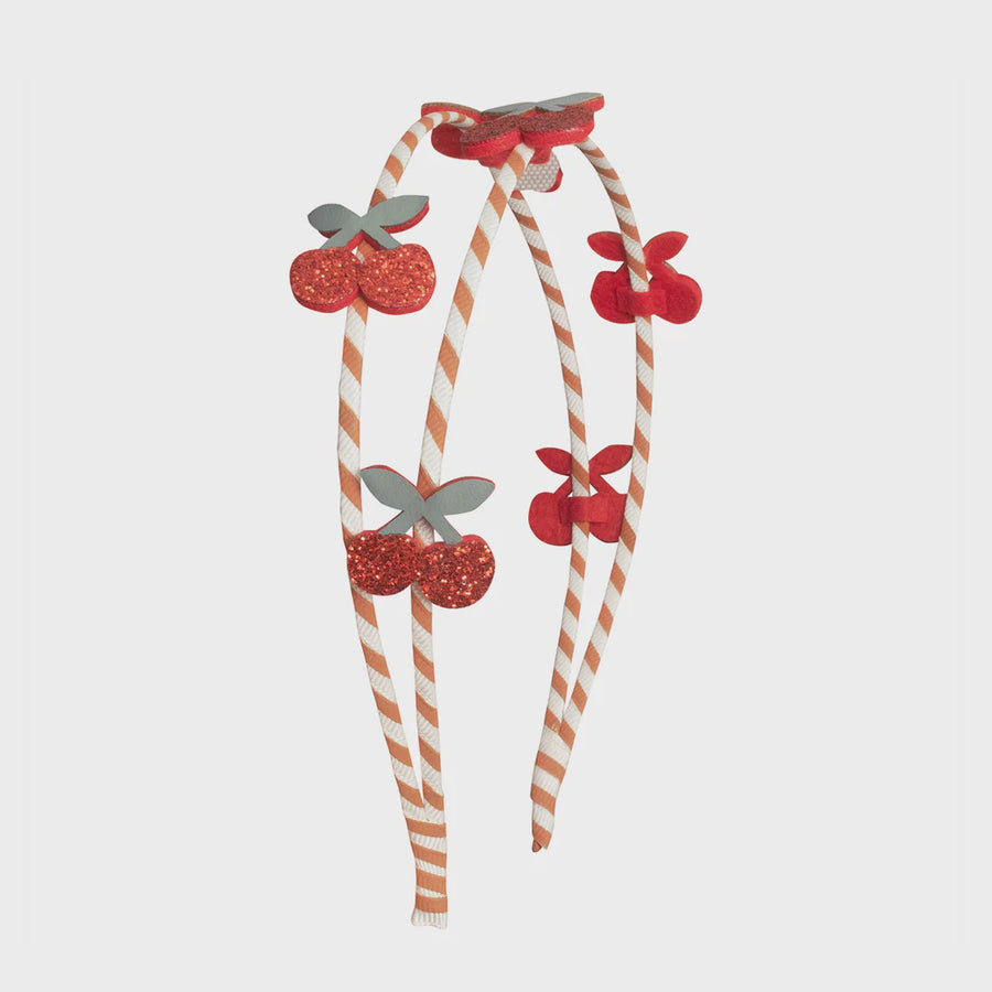 Rockahula - Stripy Cherry Double Headband