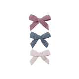 Quincy Mae - Bow Clip Set of 3 - Mulberry, Ocean, Lilac