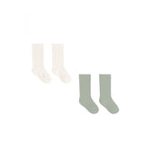 Quincy Mae - Sock Set - Natural & Sage