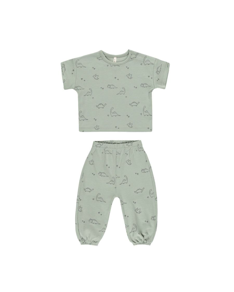 Quincy Mae - Jersey Tee & Pant Set - Dino