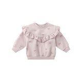 Quincy Mae - Ruffle Fleece Sweatshirt - Bows