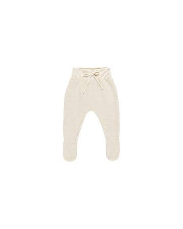 Quincy Mae - Footed Knit Pant - Natural