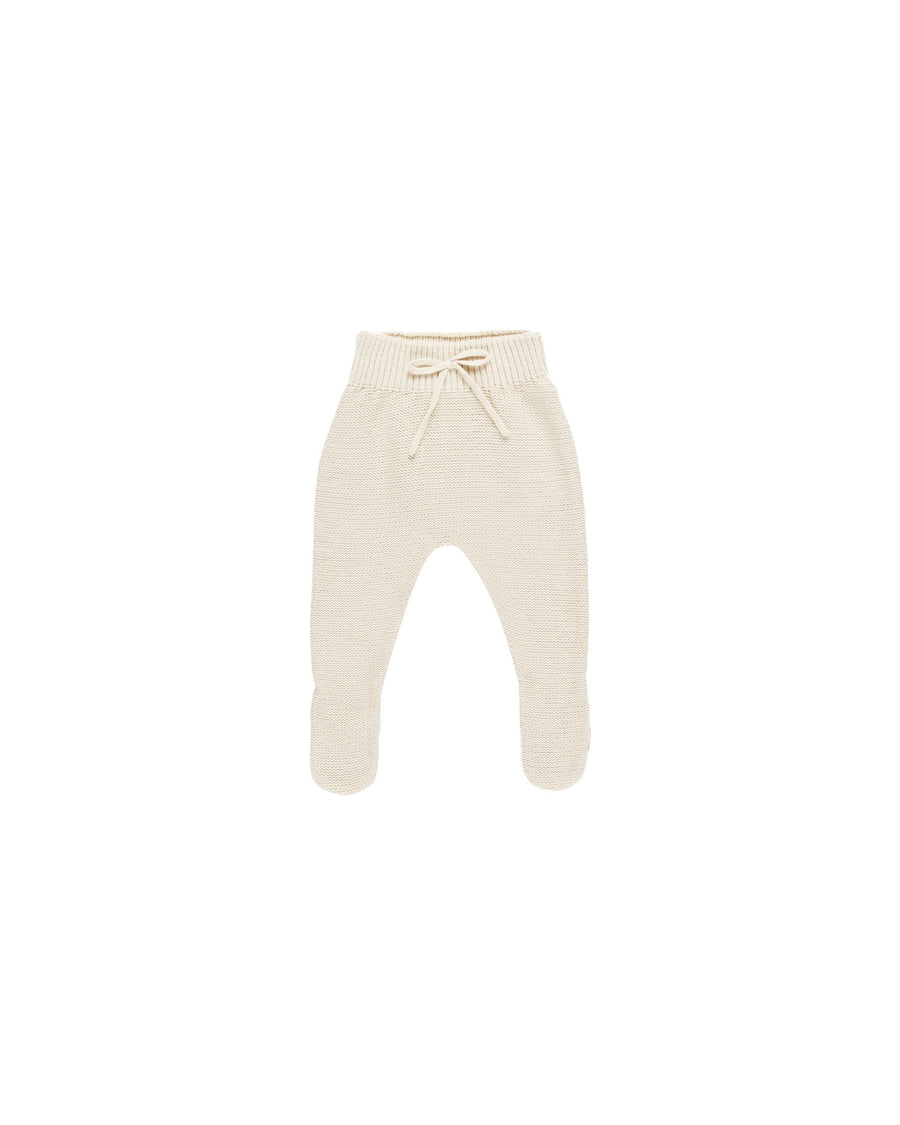 Quincy Mae - Footed Knit Pant - Natural