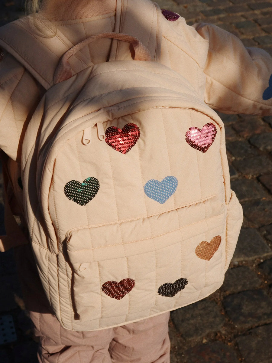 Konges Slojd - Juno Quilted Sequin Backpack - Cameo Rose
