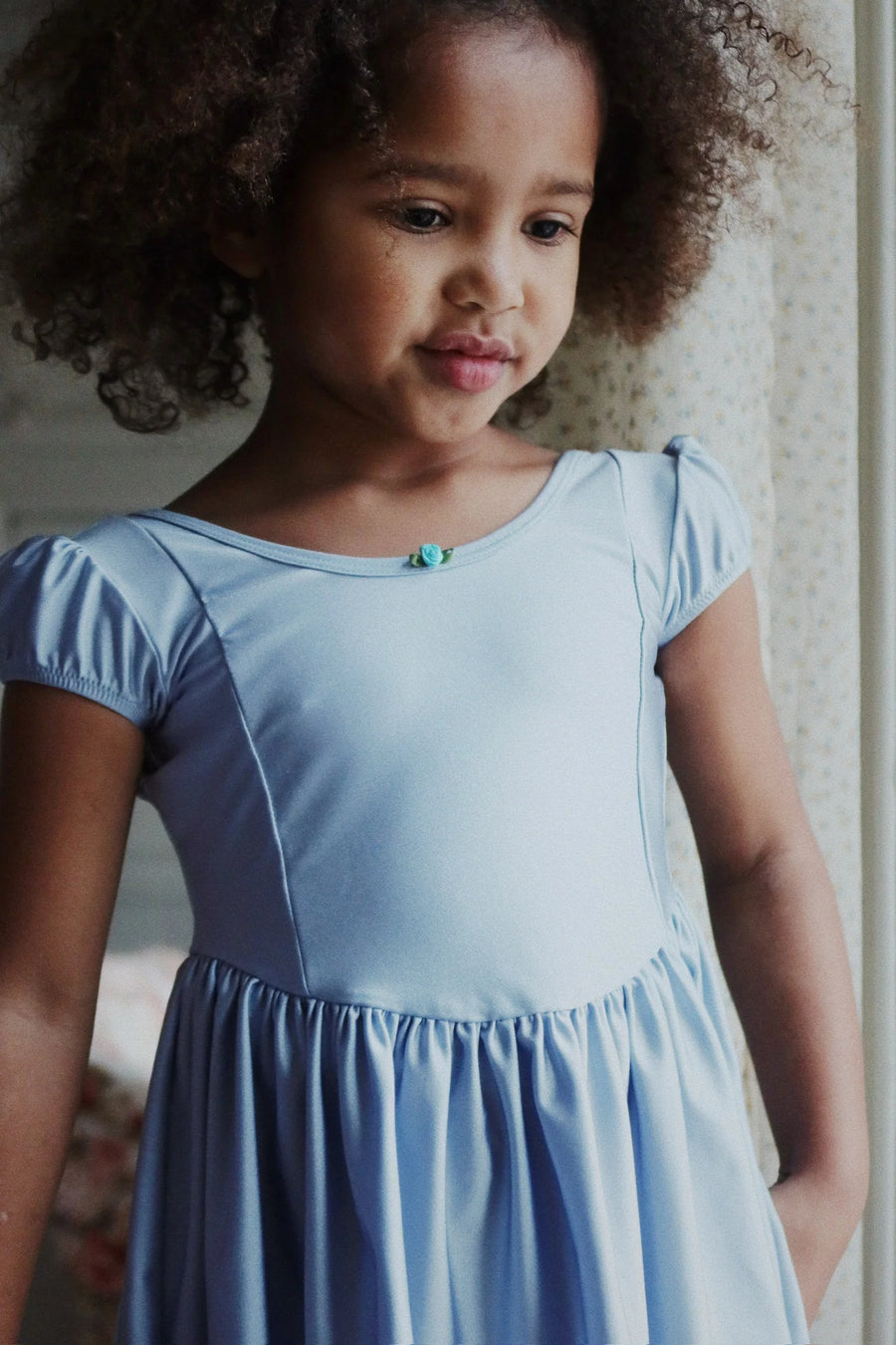 Konges Slojd - Mousse Puff Dress - Zen Blue