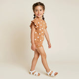 Miles the Label - Ruffle Terry Tank - Camel Stars