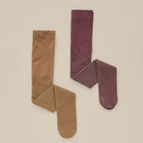 Noralee - Shimmer Tights - Fig & Golden