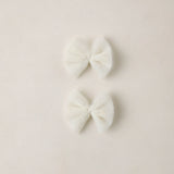 Noralee - Flutter Tulle Clips - Ivory