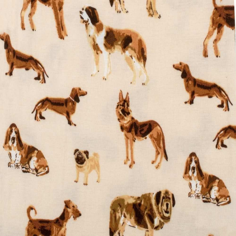 Milkbarn - Organic Cotton Zipper Pajama - Natural Dogs