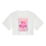 Palm Angel - Palms Landscape Crop Over Tee - Off White