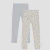 Rylee & Cru - Ribbed Legging Set - Blue Ditsy, Light Blue