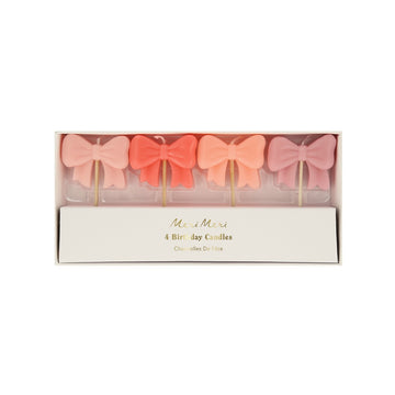 Meri Meri - Pink Bow Birthday Candles