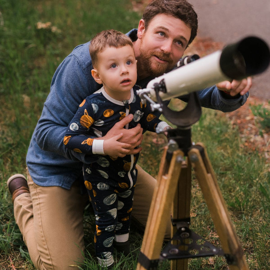 Milkbarn - Bamboo Zipper Pajama - Planets