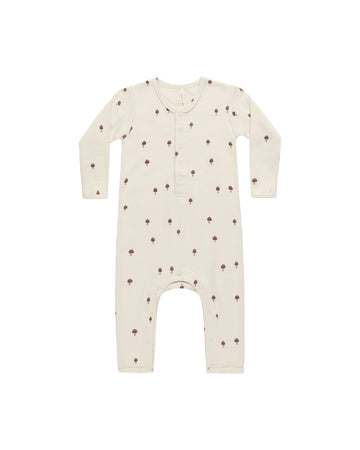 Quincy Mae - Ribbed Baby Jumpsuit - Natural Mushrooms