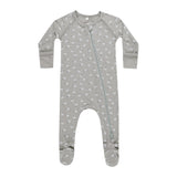 Quincy Mae - Bamboo Zip Footie - Blue Ditsy
