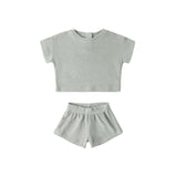 Quincy Mae - Terry Tee + Short Set Sage