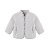 Quincy Mae - Shearling Zip Jacket Fog