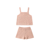 Quincy Mae - Pointelle Knit Tank + Short Set Melon
