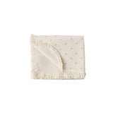 Quincy Mae - Waffle Baby Blanket Mauve Ditsy