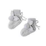 Quincy Mae - Bunny Knit Booties Heathered Sky