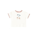 Quincy Mae - Ringer Tee - Cherry