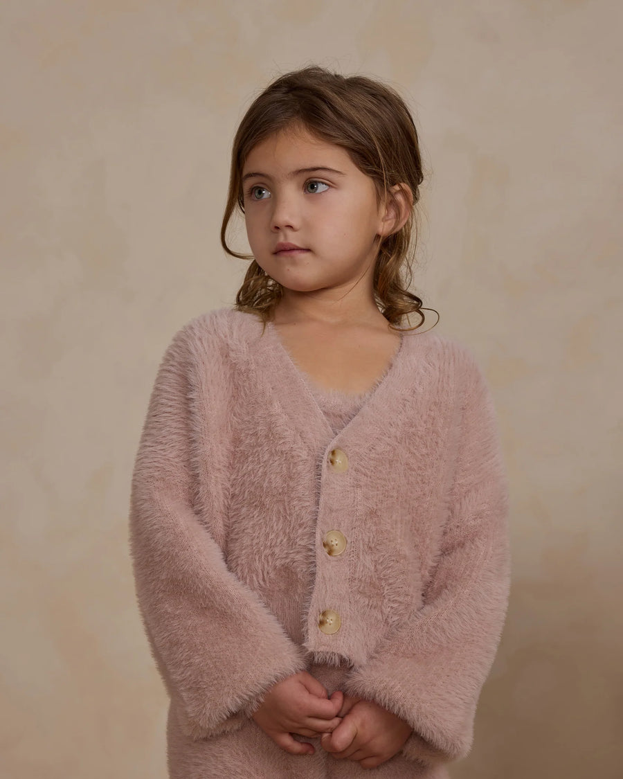 Rylee & Cru - Fuzzy Cardigan - Blush