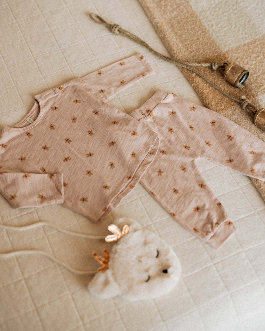 Rylee & Cru - Long Sleeve Tee & Pant Set - Gingerbread