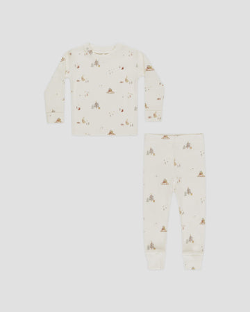 Rylee & Cru - Organic Long Sleeve Pajama Set - Winter Town