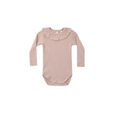 Rylee & Cru - Ruffle Collar Bodysuit Rosewood