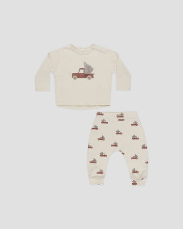 Rylee & Cru - Long Sleeve Tee & Pant Set - Trucks