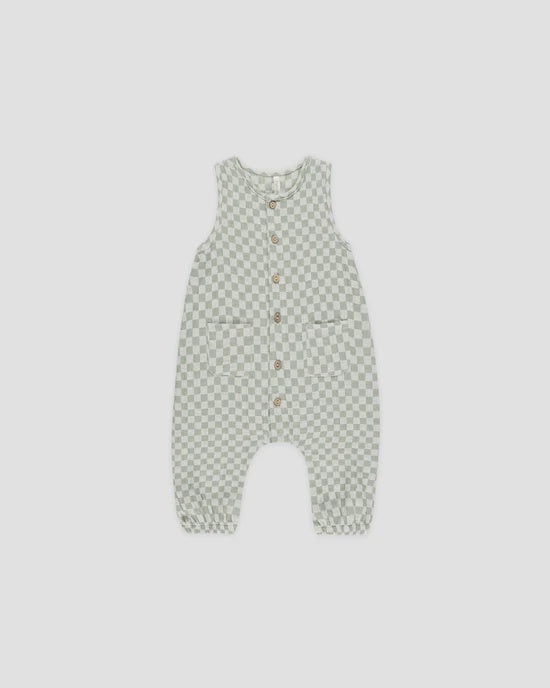 Rylee & Cru - Woven Jumpsuit - Sage Check