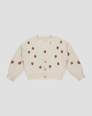 Rylee & Cru - Boxy Copped Cardigan - Flowers