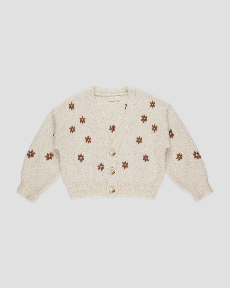 Rylee & Cru - Boxy Copped Cardigan - Flowers