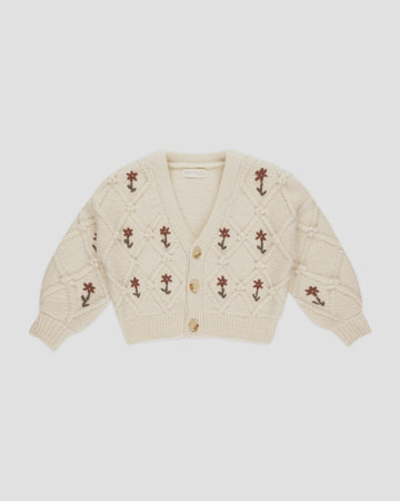 Rylee & Cru - Boxy Cardigan - Winter Floral Embroidery