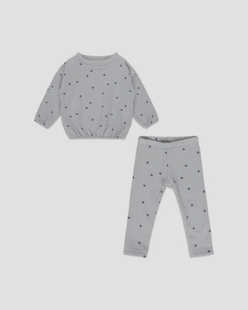 Rylee & Cru - Spongey Knit Set - Blue Stars