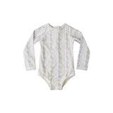 Rylee & Cru - Delphine Rashguard One-Piece Blue Floral