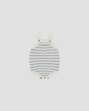 Rylee & Cru - Ashton Knit Romper - Blue Stripe