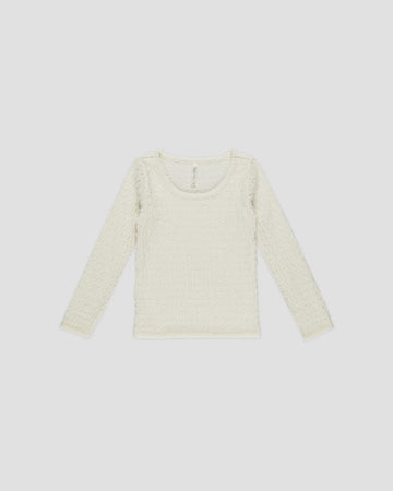 Rylee & Cru - Textured Long Sleeve Top - Ivory