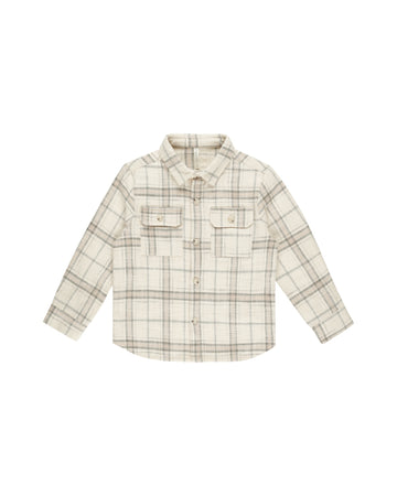 Rylee & Cru - Collared Long Sleeve Shirt - Rustic Stone Plaid