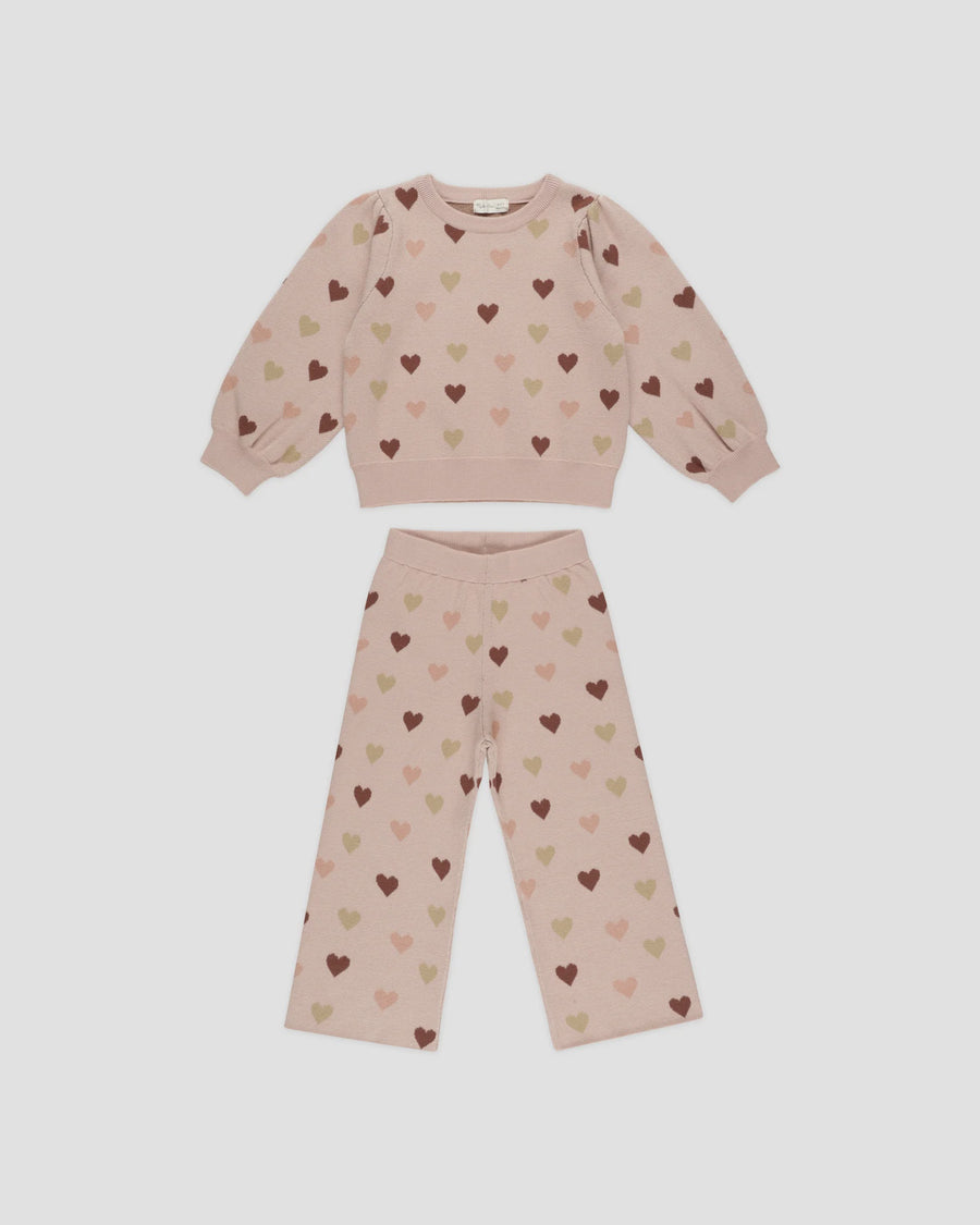 Rylee & Cru - Jacquard Knit Set - Hearts