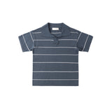 Rylee & Cru - Chandler Knit Polo Navy Stripe