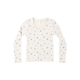 Rylee & Cru - Ribbed Long Sleeve Natural Ditsy
