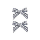 Rylee & Cru - Bows, Set Of 2 Marine Gingham