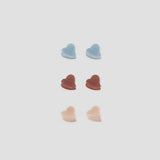Rylee & Cru - Heart Mini Clips - Light Blue, Poppy, Shell